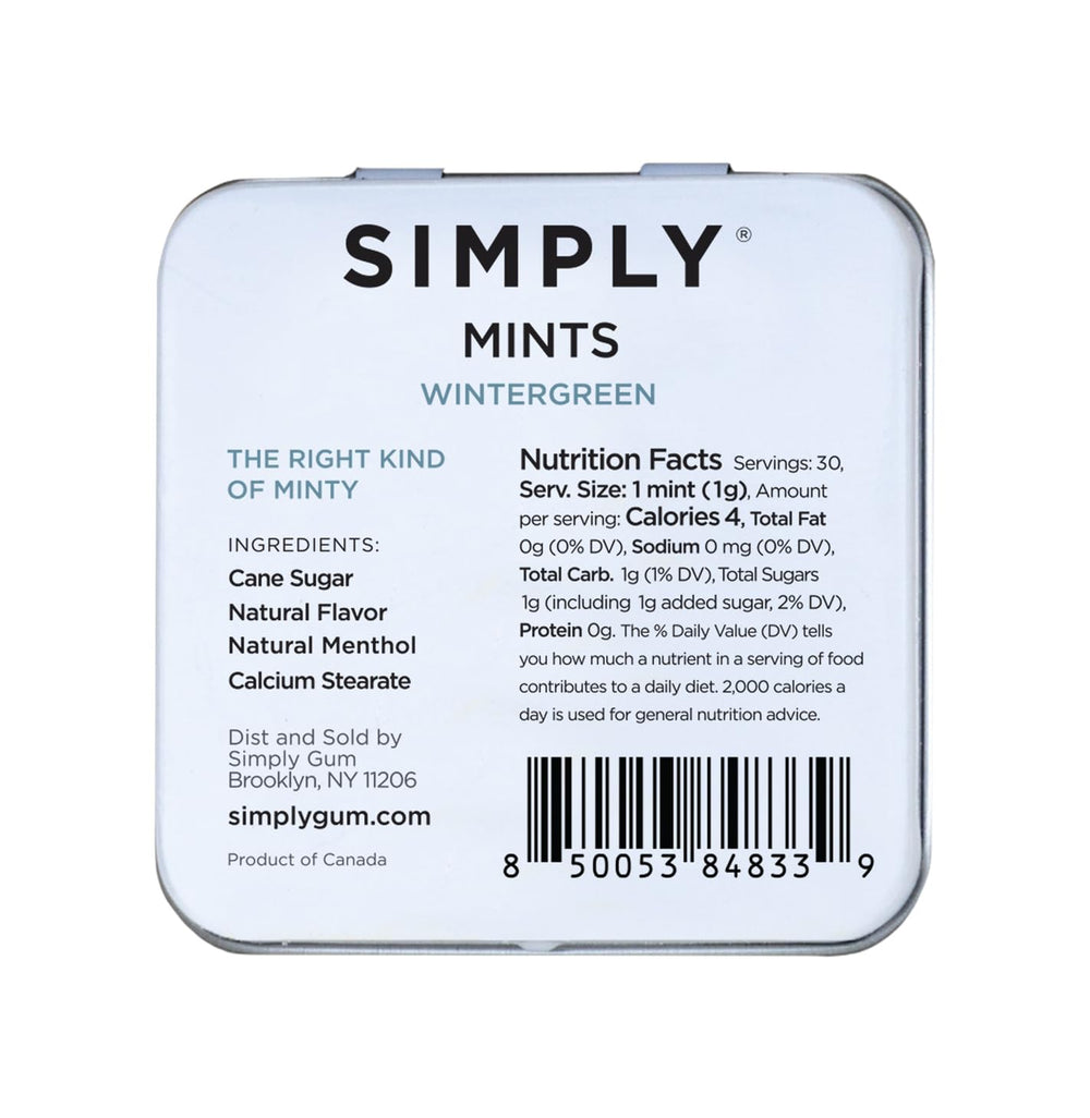 Simply brand six tins arranged flatlay showing bulk value