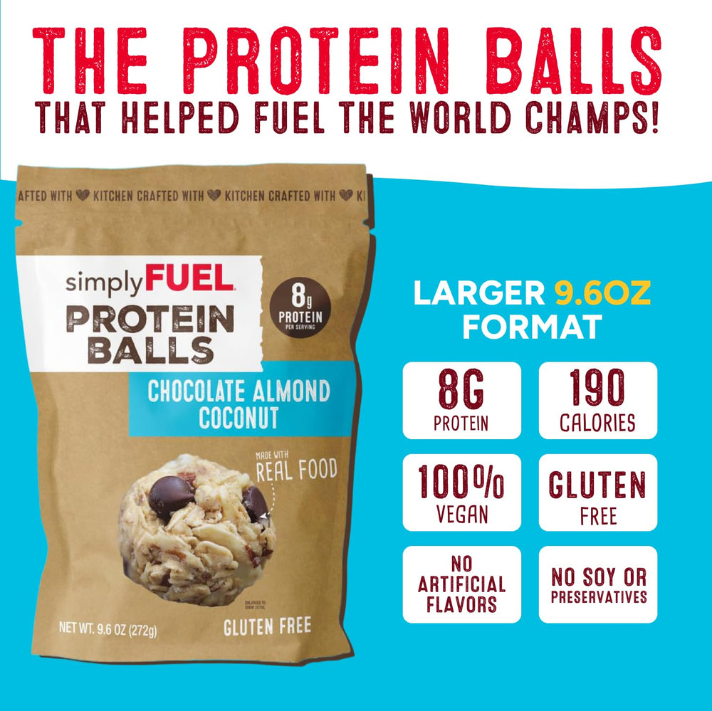simplyFUEL close-up texture of protein ball showing oats and coconut for real-food appeal