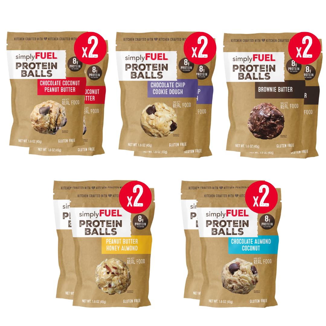 simplyFUEL front packaging showing resealable variety pack and nutrition benefits