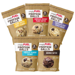 simplyFUEL front packaging showing variety pack for portable nutrition