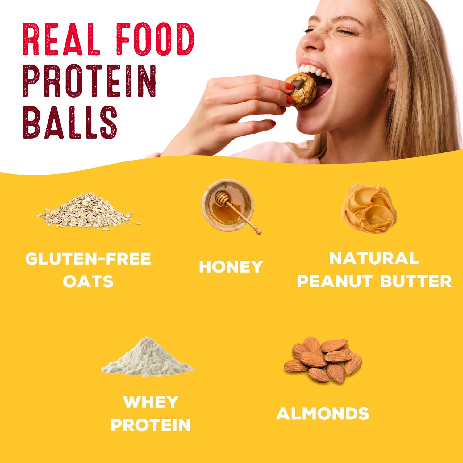 simplyFUEL hand holding a ball for on-the-go snacking convenience