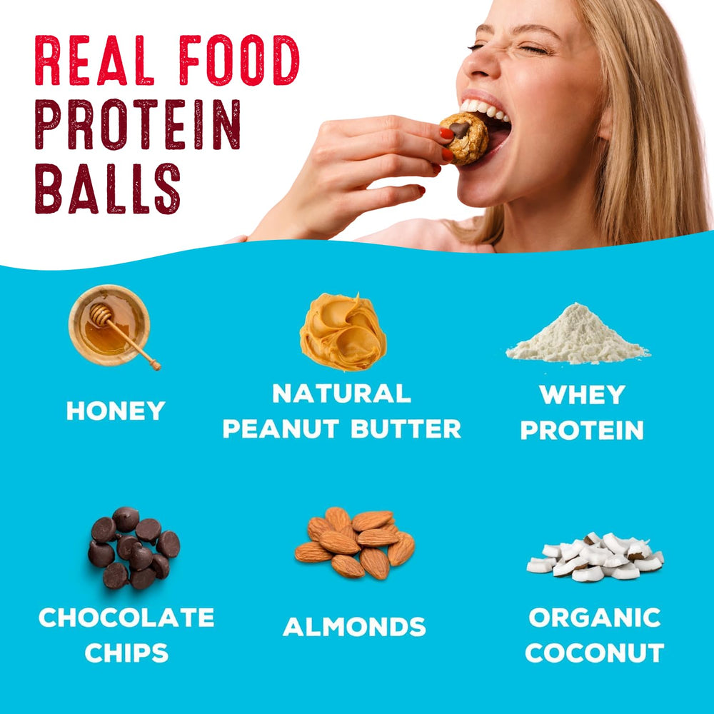 simplyFUEL open resealable pouch displaying multiple balls for easy portion control