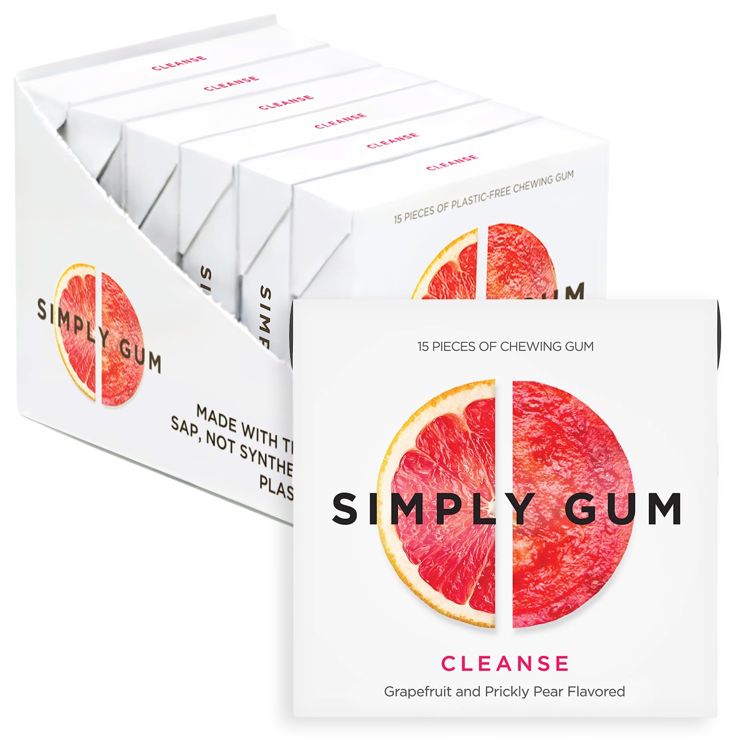 Simply Gum front packaging showing clean ingredients and benefits