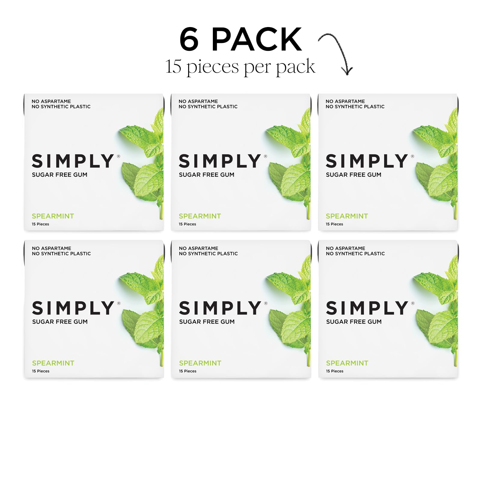 Simply Gum on an office desk showing on-the-go fresh breath convenience