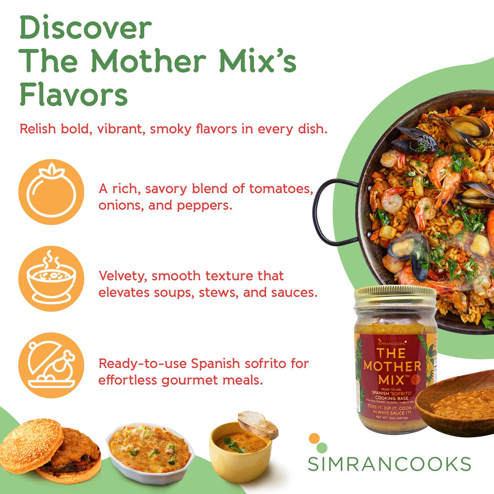 Close-up of The Mother Mix texture, displays rich tomato-herb consistency and depth