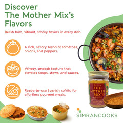 Close-up of The Mother Mix texture, displays rich tomato-herb consistency and depth