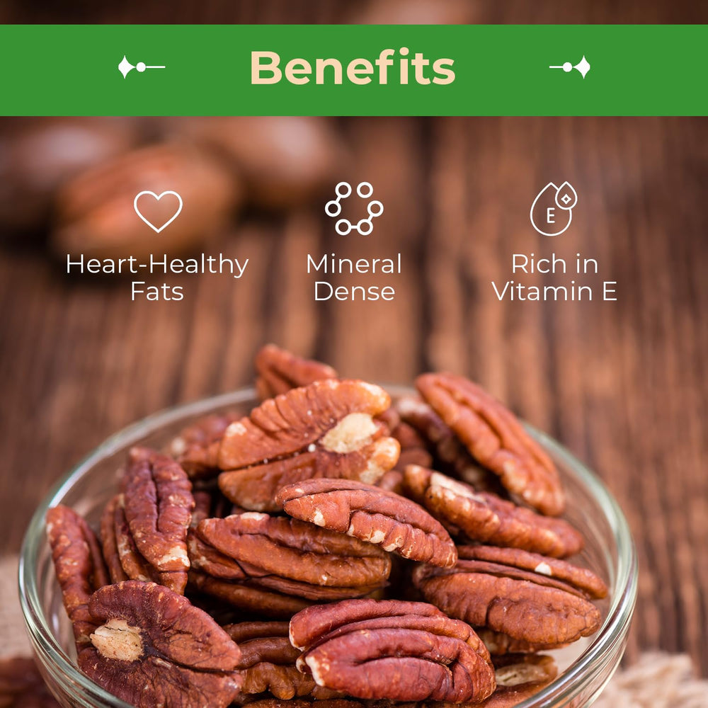Sincerely Nuts close-up of pecan texture showing clean whole pieces and freshness