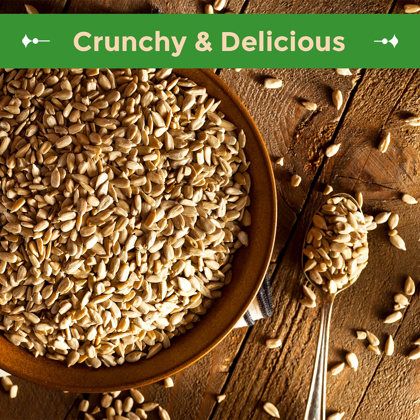 Sincerely Nuts seeds sprinkled on salad adding crunch and visual appeal to meals