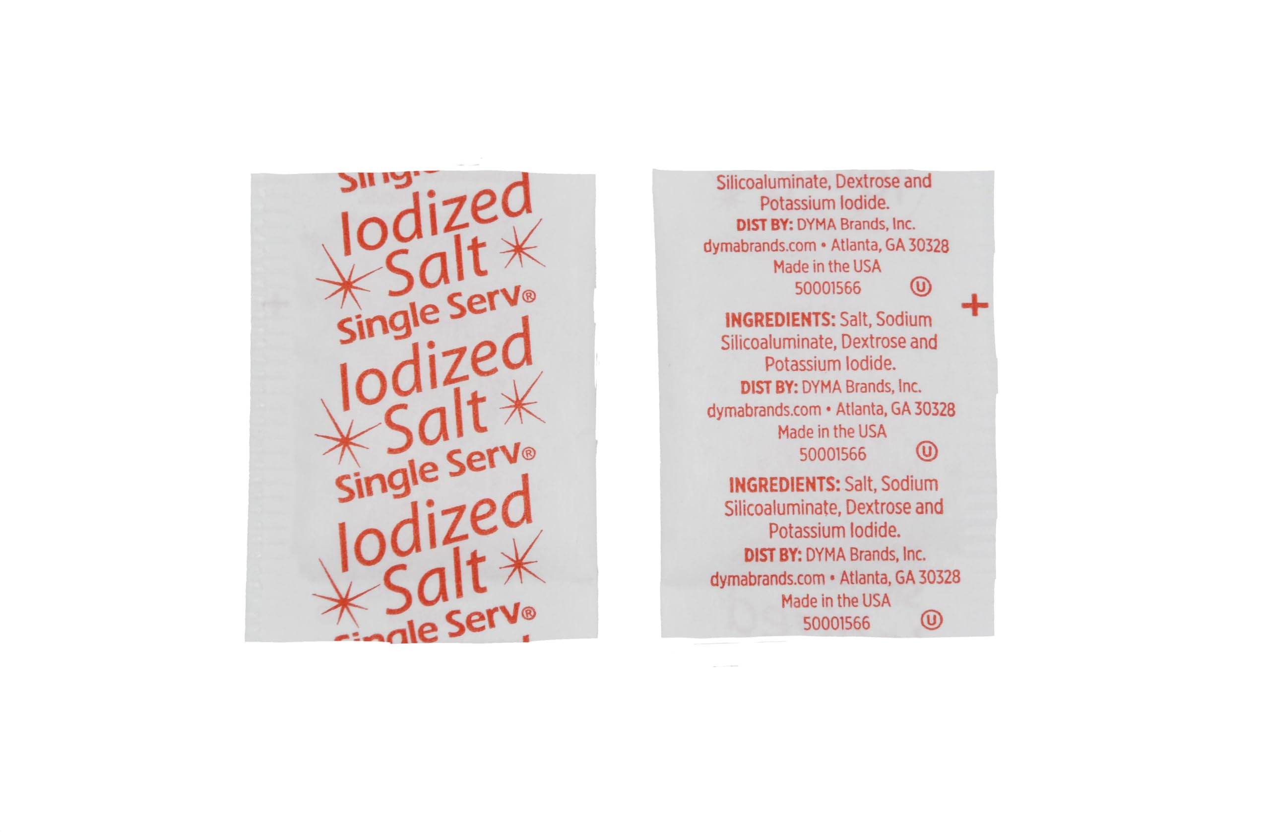Single Serv front box showing 3000 salt packets and clear branding, convenient storage