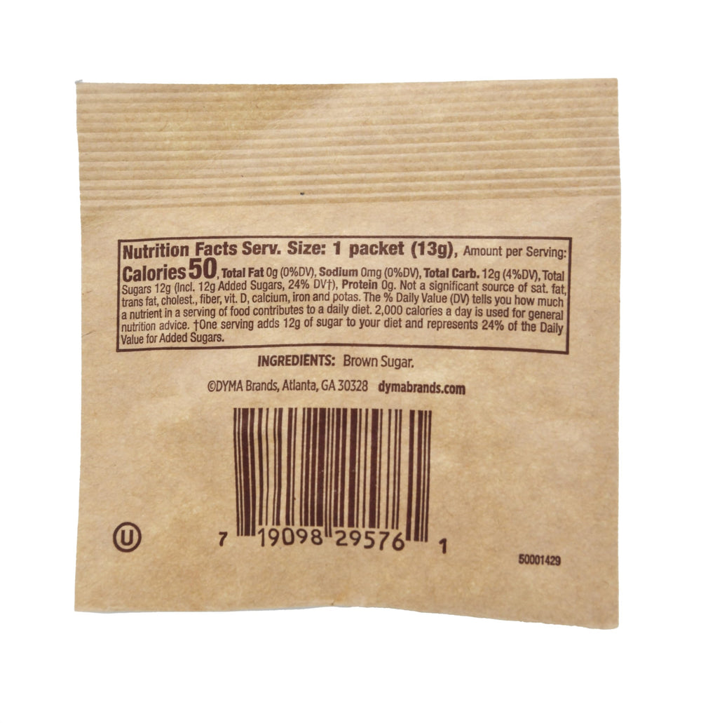 Single Serv packet poured into coffee, quick sweetening convenience