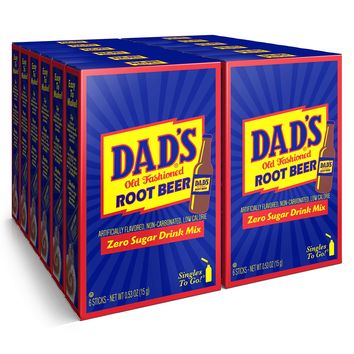 SINGLES TO GO! front packaging showing product and quantity, easy identification benefit