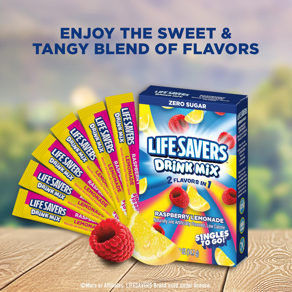 SINGLES TO GO! mixed raspberry lemonade in clear bottle illustrating vibrant color and hydration