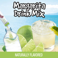 SINGLES TO GO! open box with individual margarita sticks ready to carry and use
