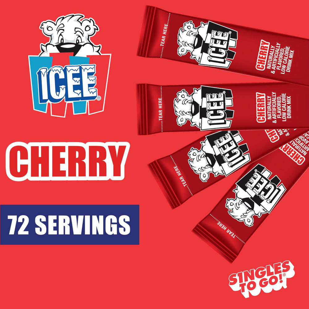 SINGLES TO GO! individual cherry packets spread out to show single-serve portability