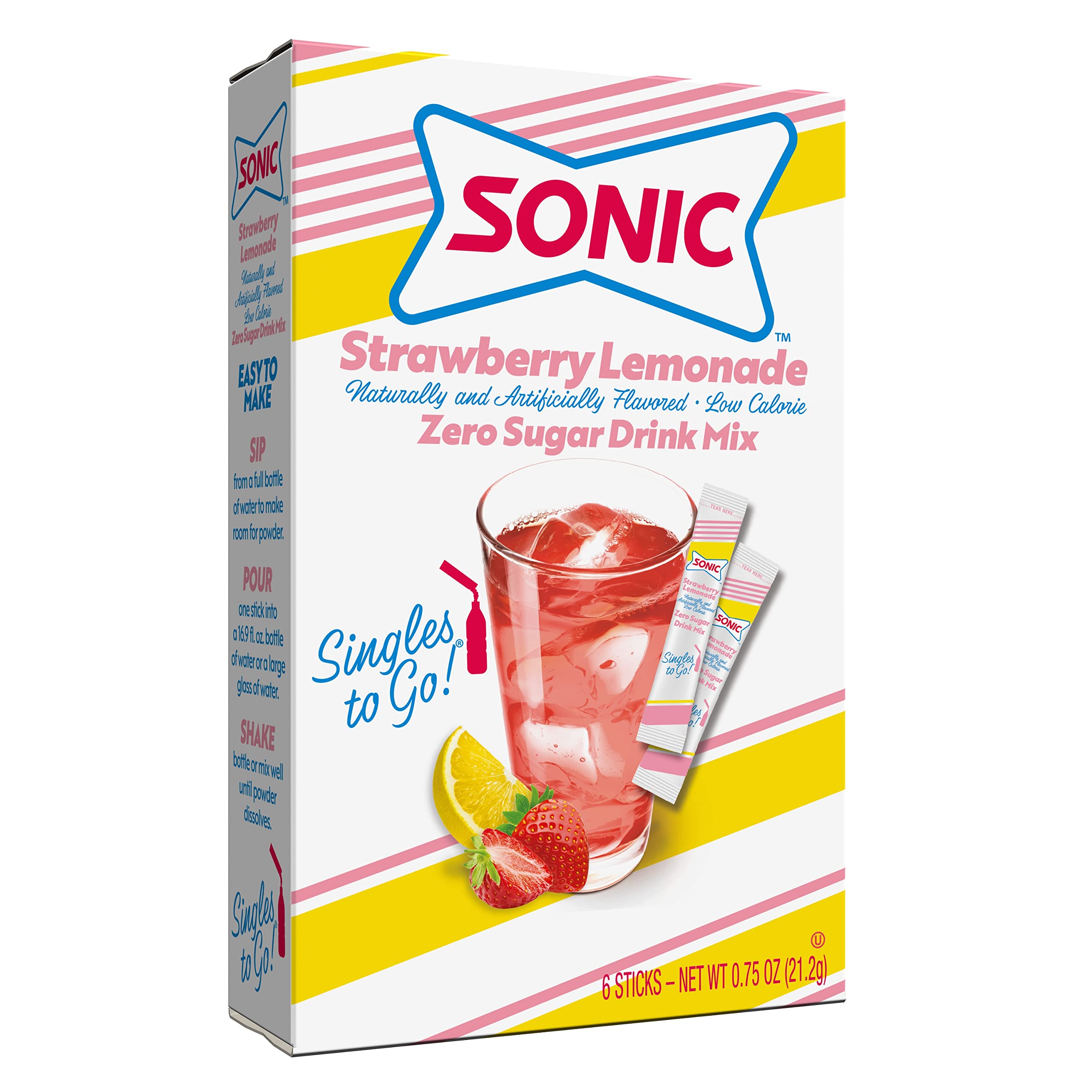 SINGLES TO GO! single stick packet close-up ready to pour for quick flavor