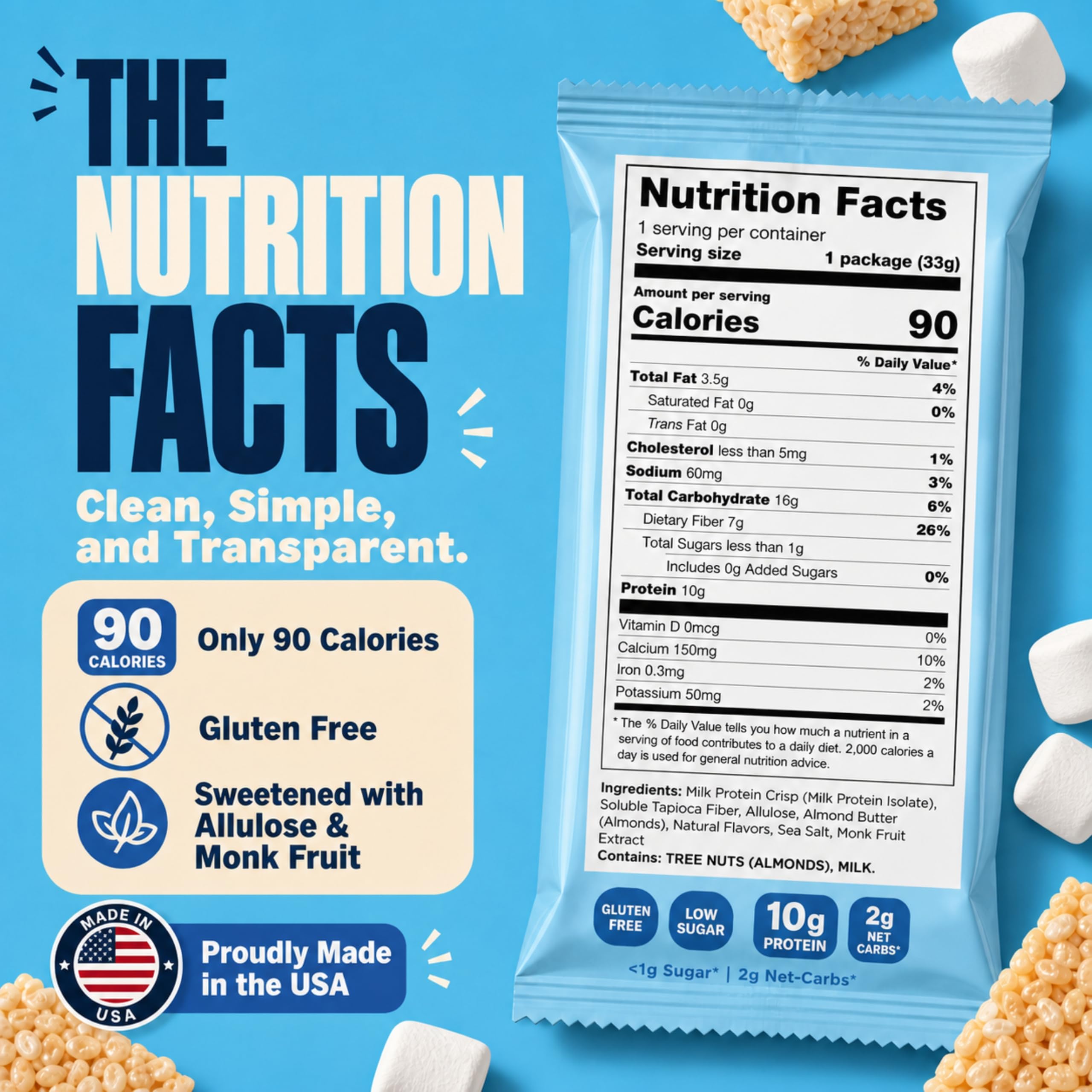 Box of eight Sinless Snacks bars emphasizing convenient multi-pack