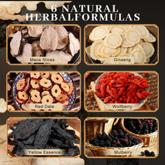SIRDIKA loose blend with ginseng, jujube, mulberry, maca visible for quality