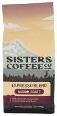 Sisters Coffee Company front packaging showing 12 oz bag and roast label, ensures clear product identity