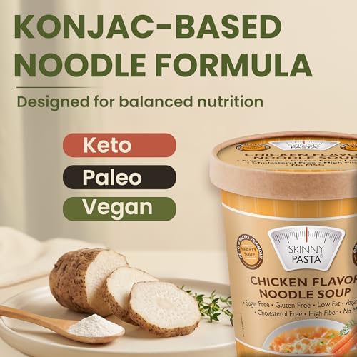 Skinny Pasta cup in an office lunch scene showing quick meal convenience