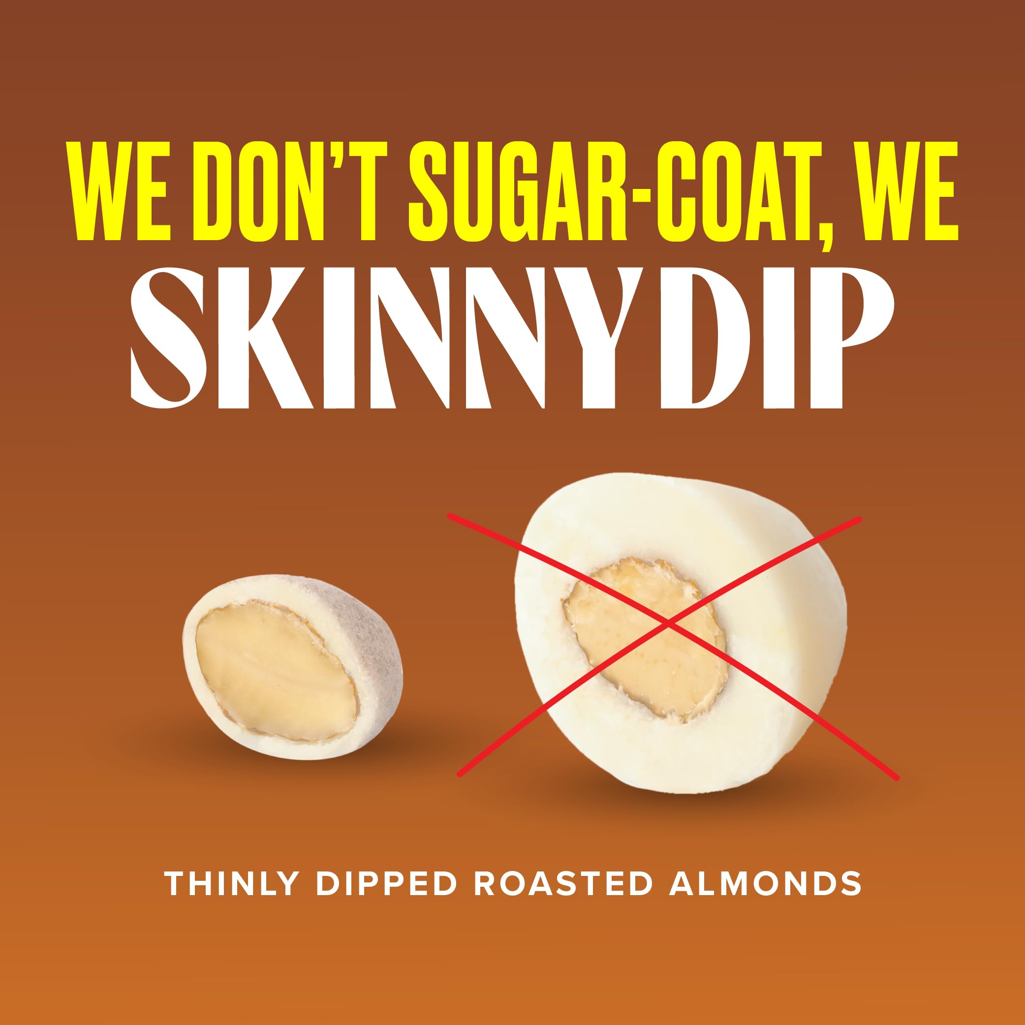 SKINNYDIPPED handful for scale demonstrating portion control and on-the-go size