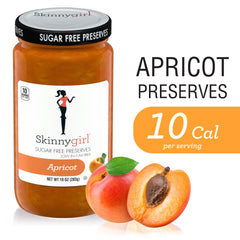 Skinnygirl closeup of jar rim and apricot preserve texture for spreadability