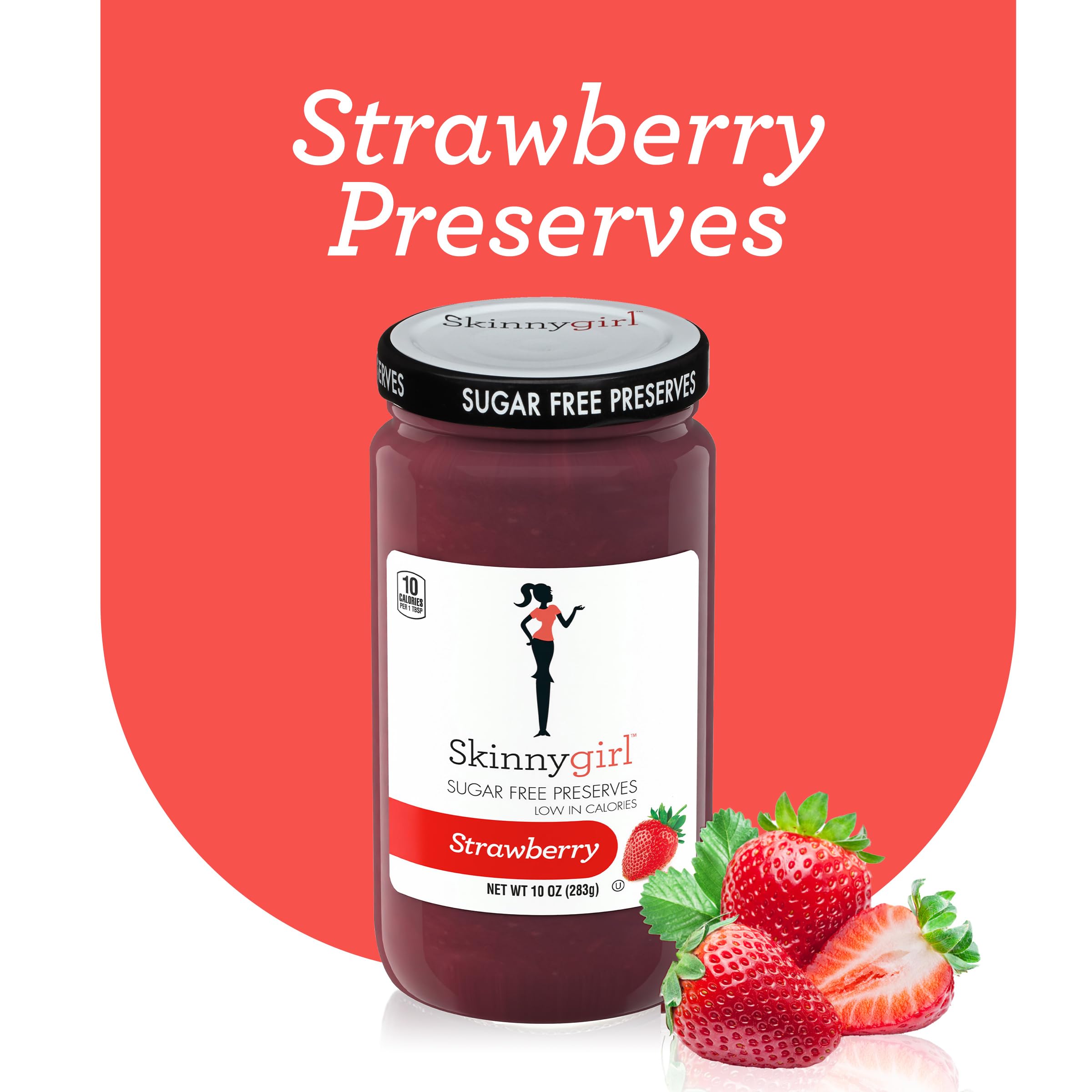 Skinnygirl texture detail of preserve showing natural fruit and spreadability benefit
