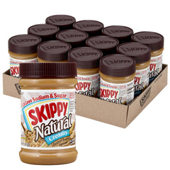 SKIPPY 15oz jar front label showing product name and reduced sodium sugar benefit