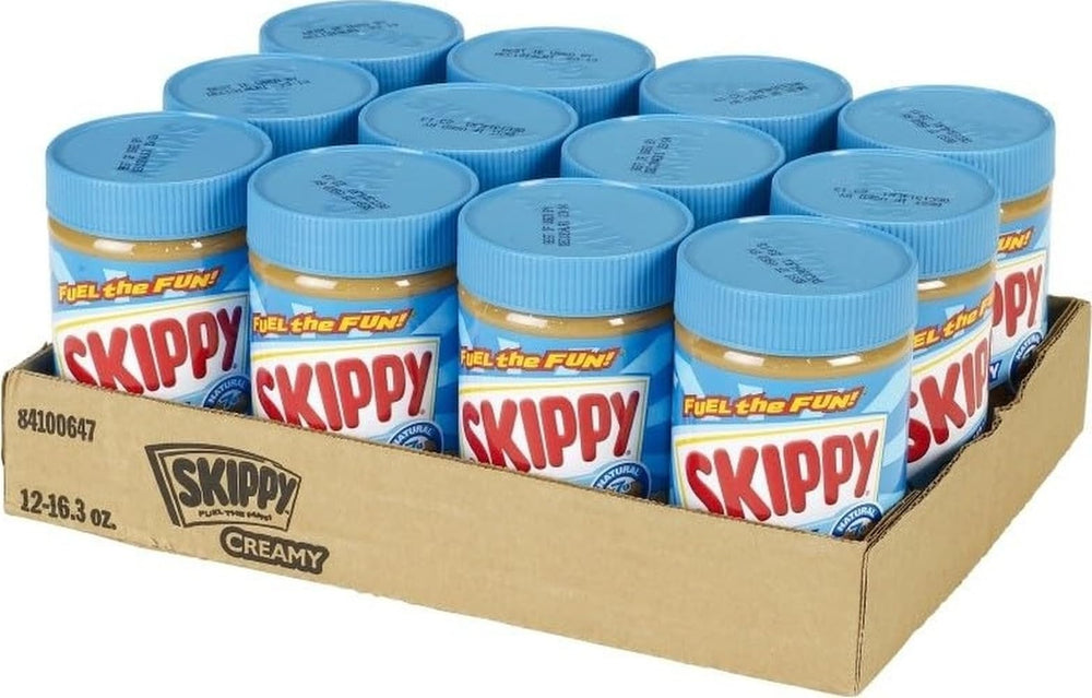SKIPPY front packaging showing jar label and pack benefit