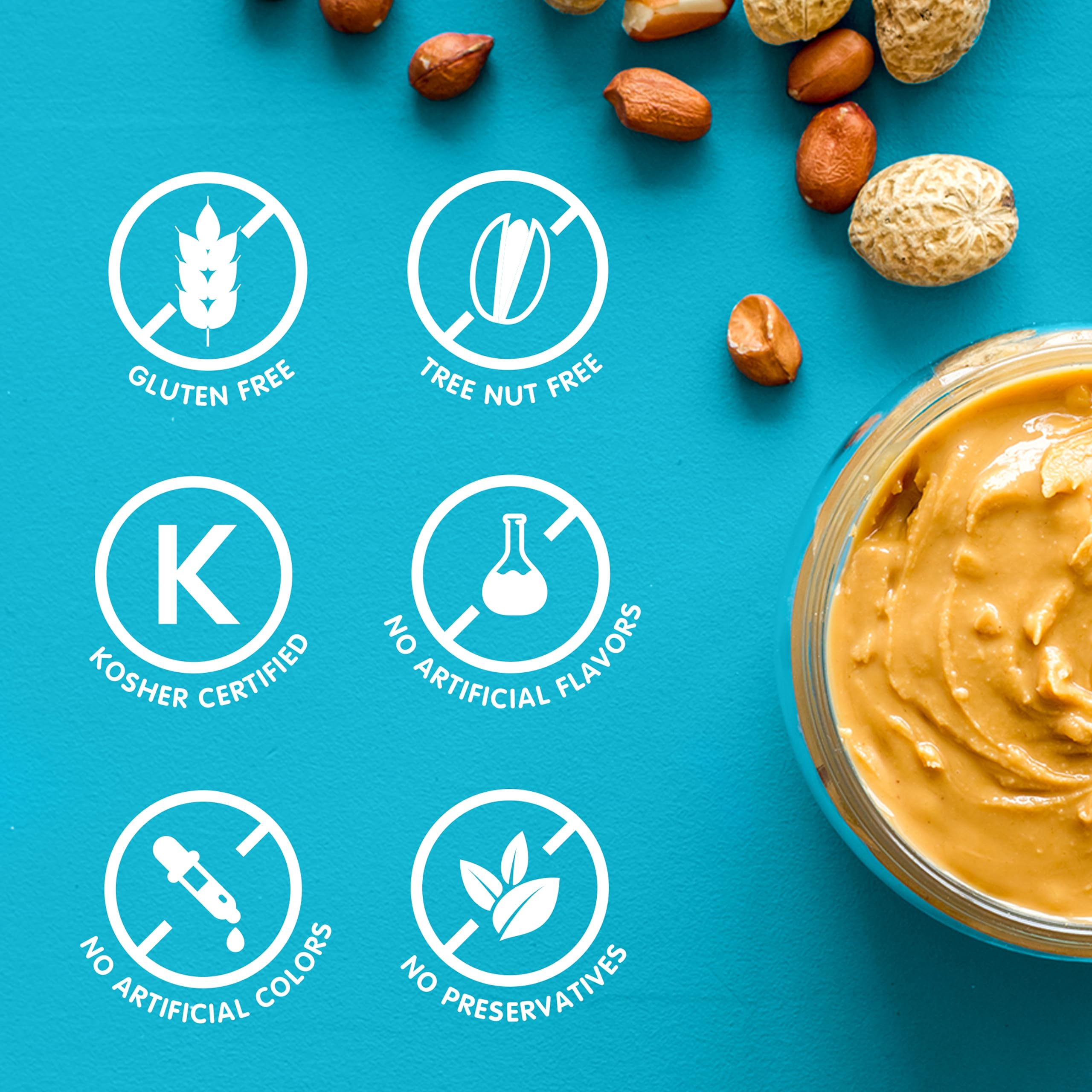 SKIPPY creamy peanut butter texture close-up demonstrating smooth spreadability