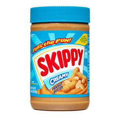 SKIPPY open jar close-up highlighting creamy texture and easy spreading