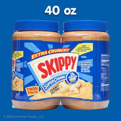 SKIPPY twin 40oz jars side-by-side showing value and pantry-ready supply