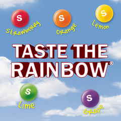 Skittles open box spilling colorful candies for quick grab-and-go enjoyment