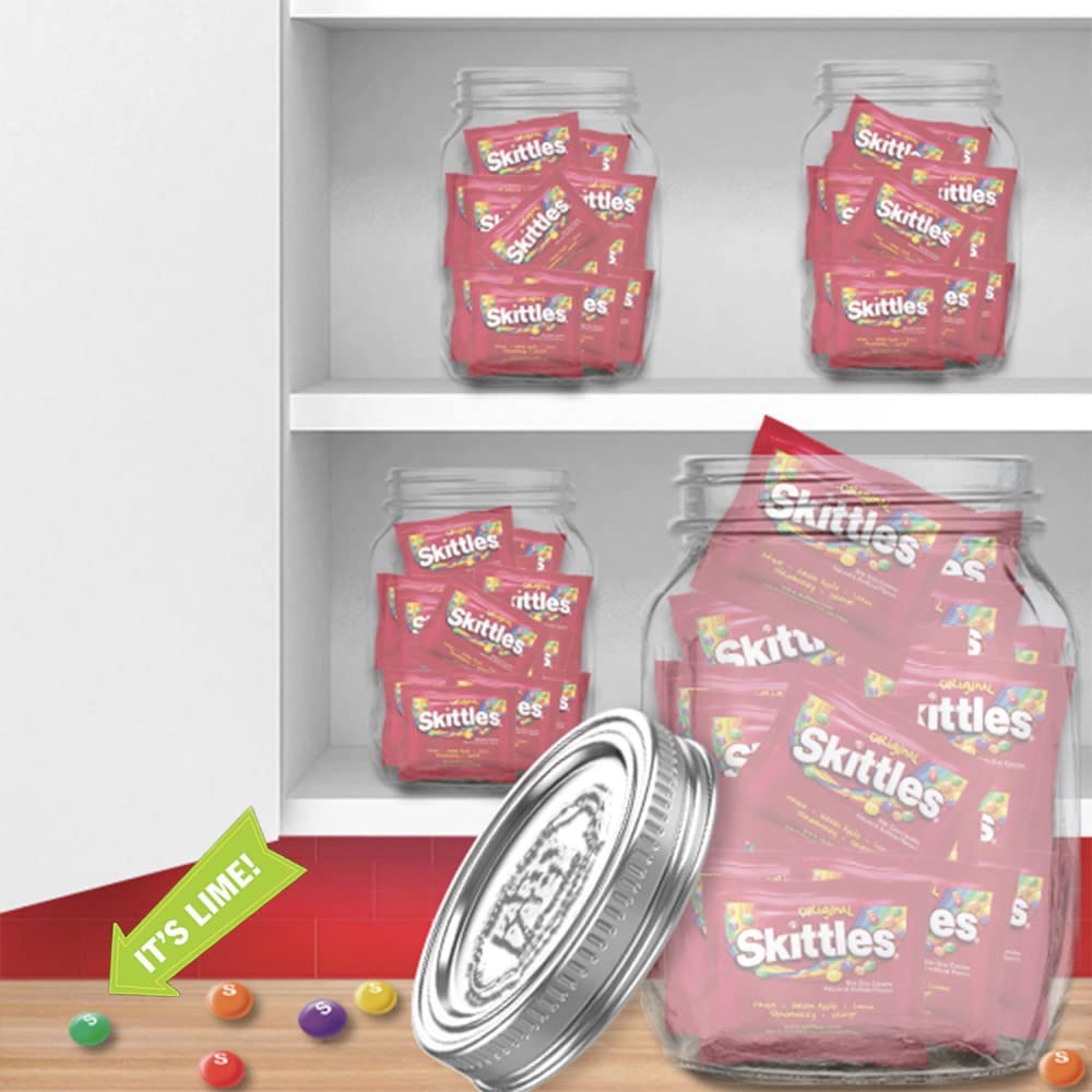 Skittles used as dessert topping on ice cream adding bright flavor and color