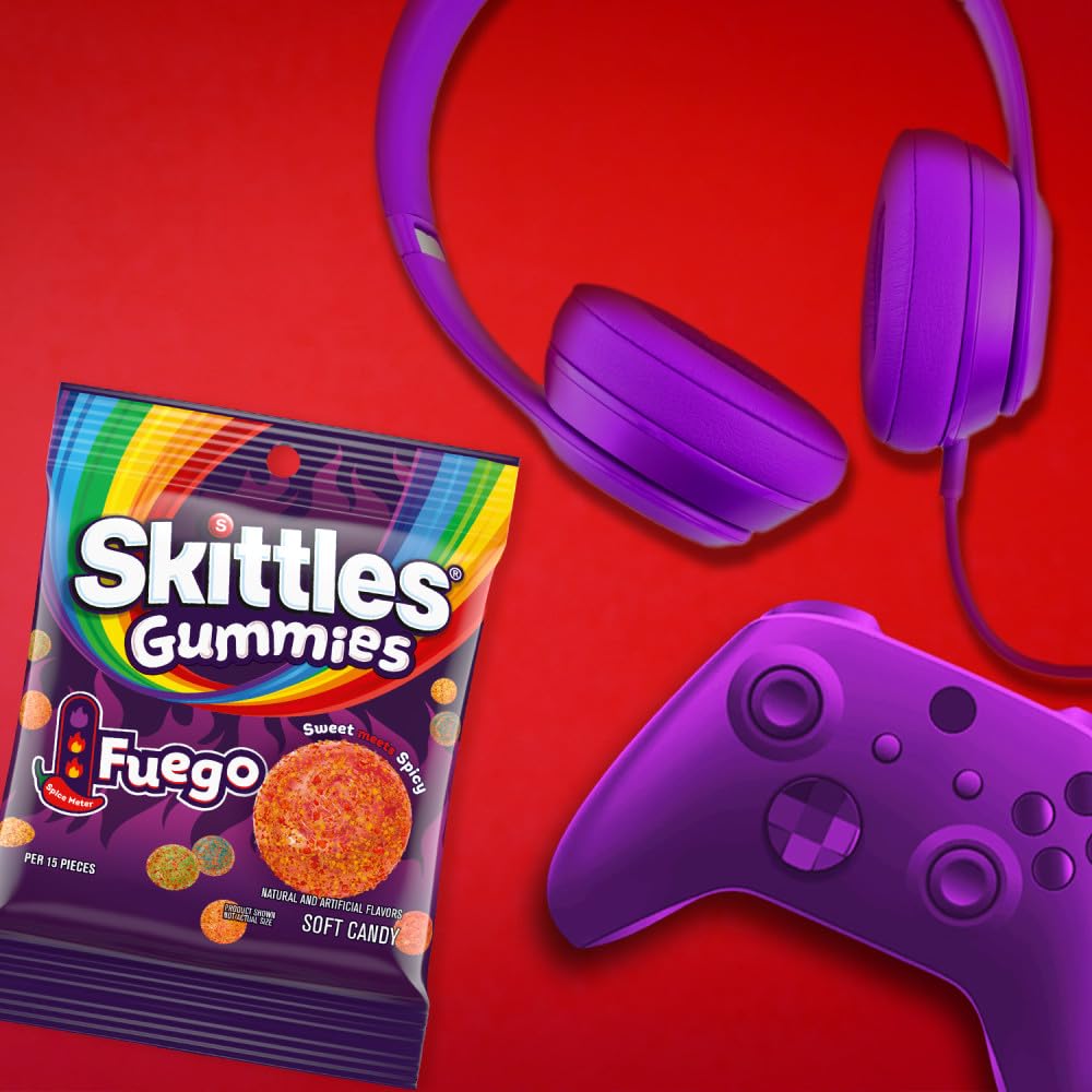 SKITTLES Fuego twelve-pack bulk boxes stacked for easy restocking benefit