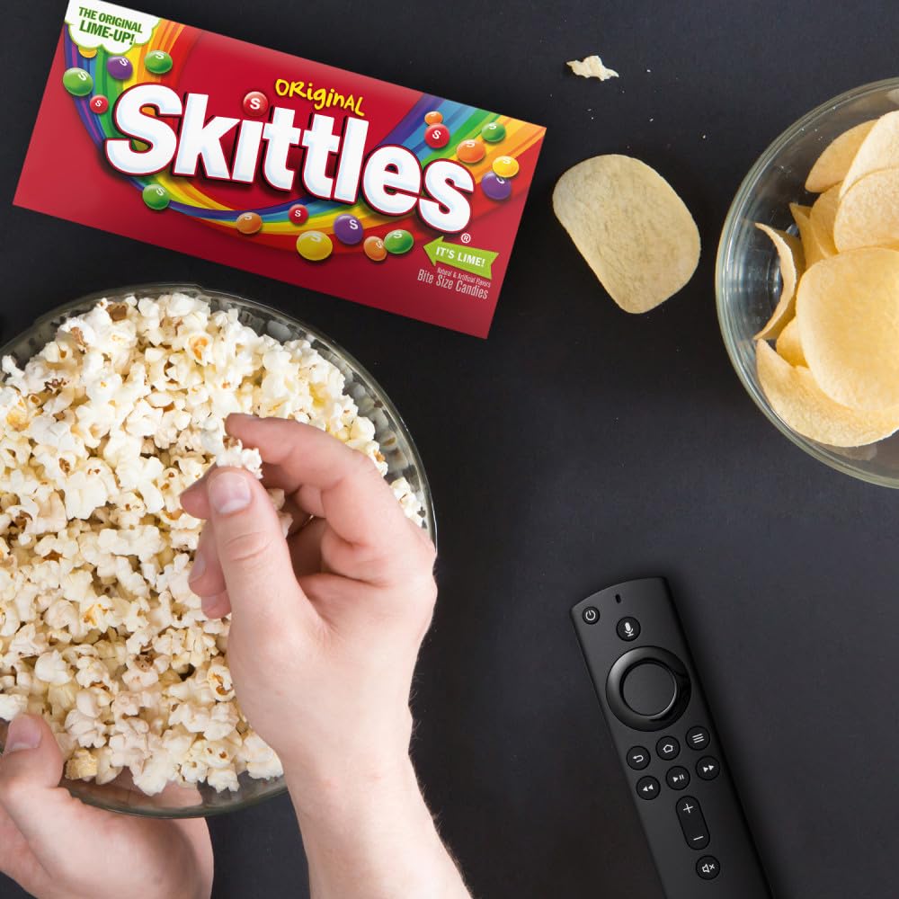Skittles hands holding boxes while sharing with friends to simplify distribution