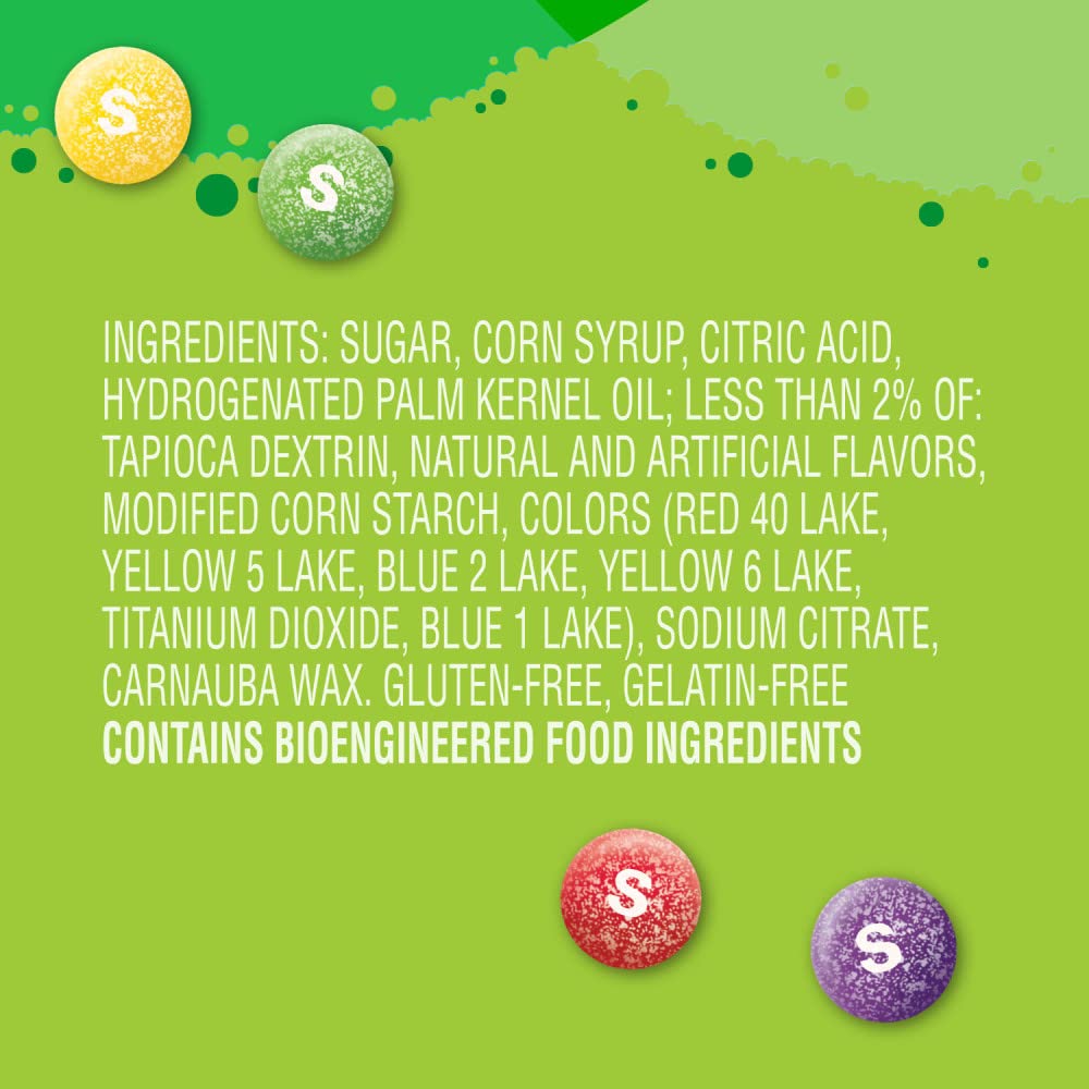 SKITTLES sour mixed as dessert topping adding color and tart contrast
