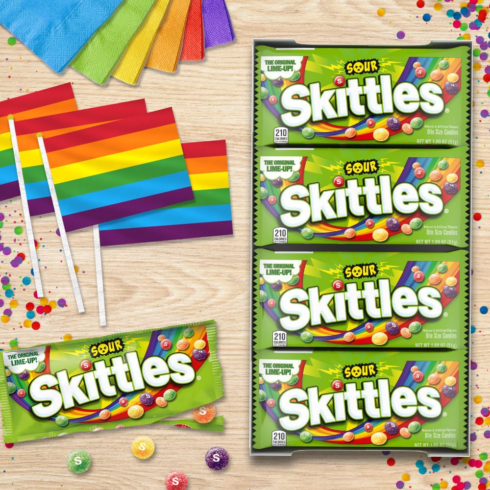 SKITTLES sour party bowl display ideal for event sharing and favors
