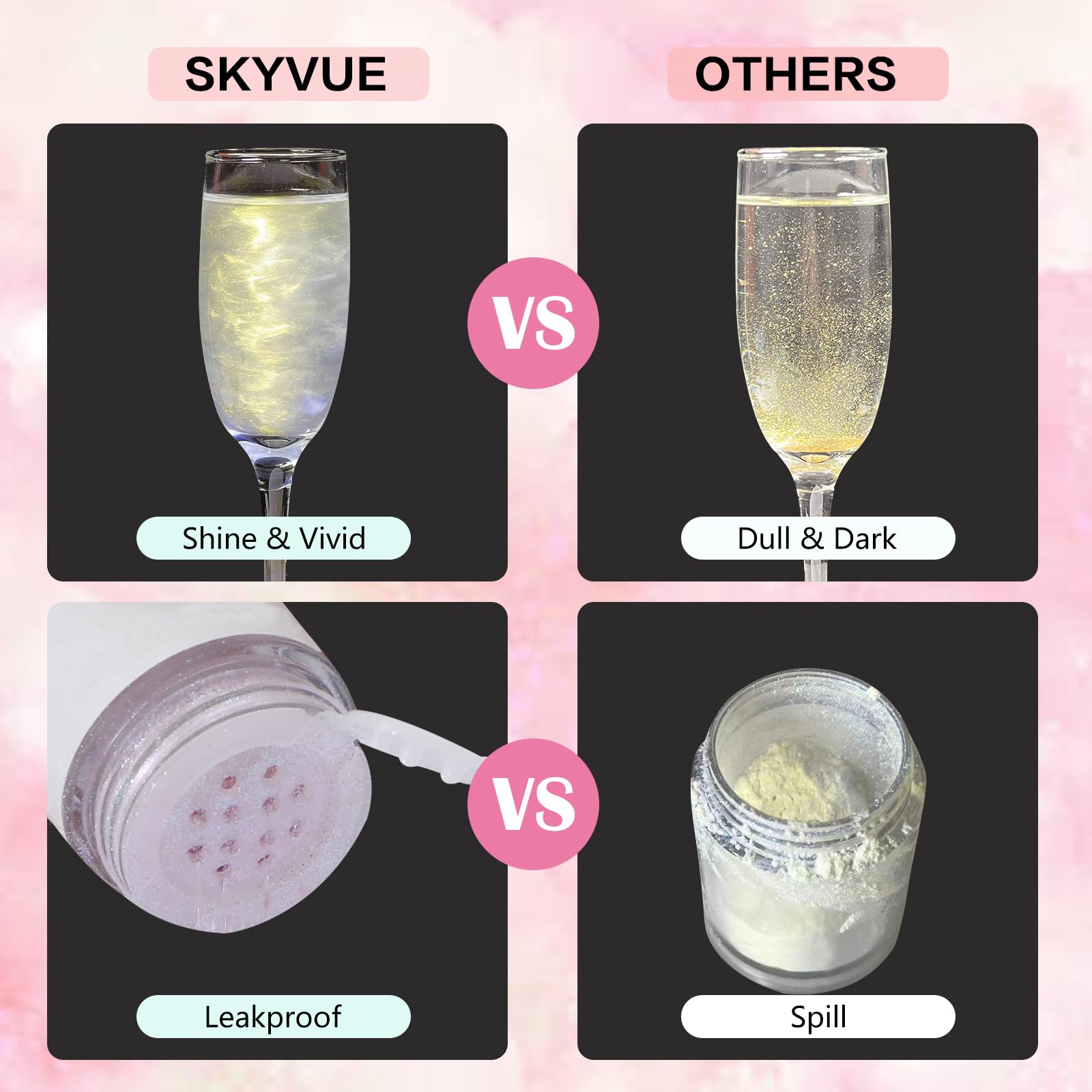 SkyVue violet dust brushed on cake topper for visible professional sheen