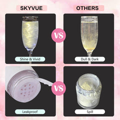 SkyVue violet dust brushed on cake topper for visible professional sheen
