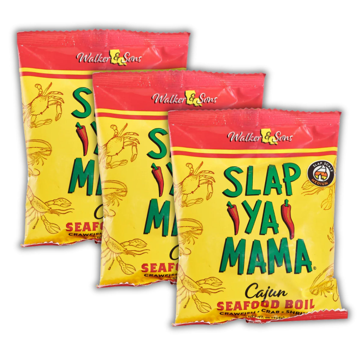 Slap Ya Mama front packaging showing 1 lb bag and clear branding for easy identification