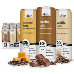 Slate front-packaging of the energy variety pack, convenient grab-and-go protein