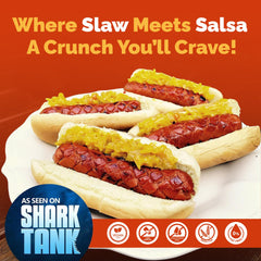 Slawsa in bowl with serving spoon ready to boost sandwiches and bowls