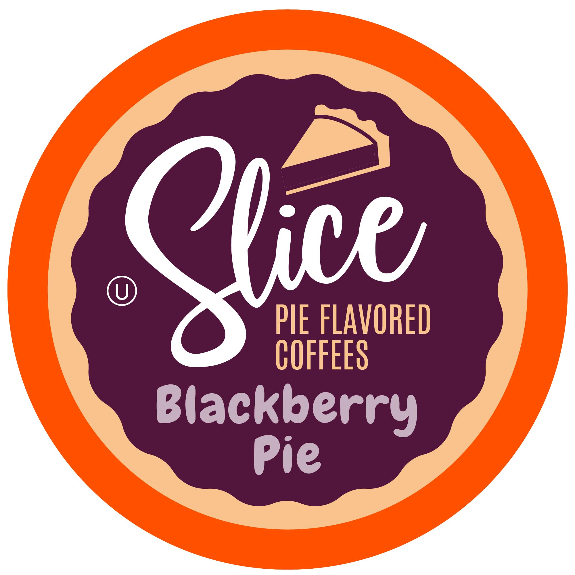 Slice Coffee front packaging showing 40-count blackberry pie pods and clear branding for easy choice