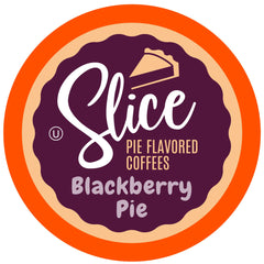 Slice Coffee front packaging showing 40-count blackberry pie pods and clear branding for easy choice
