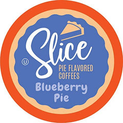 Brewed cup of Slice Coffee blueberry pie highlighting aroma and flavor benefit