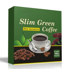Generic Slim Green Coffee open box with visible sachets for easy portability