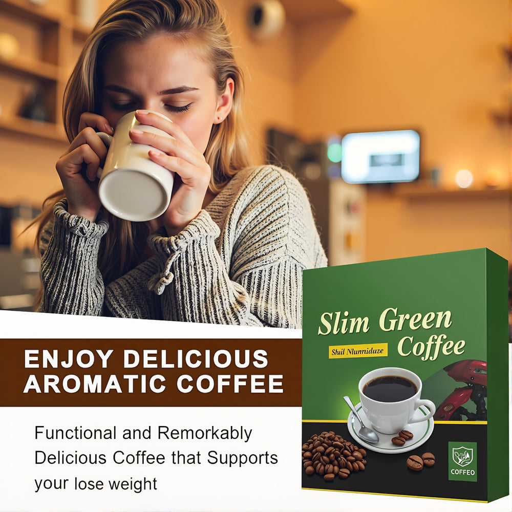 Generic Slim Green Coffee prepared cup steaming to show convenient ready-to-drink use