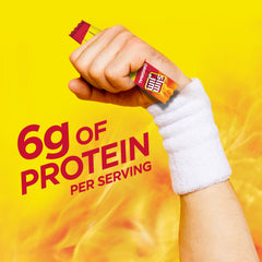 Slim Jim in lunchbox next to sandwich illustrating portable snack convenience and freshness