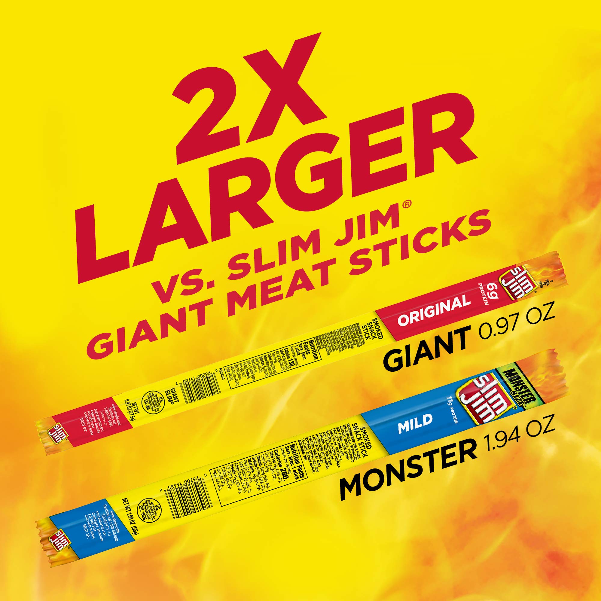 Slim Jim single stick unwrapped showing ready-to-eat convenience