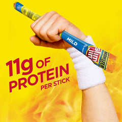 Slim Jim sticks in a lunchbox showing portable protein snack option
